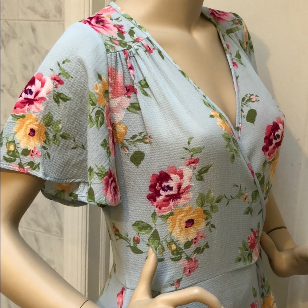#52 FLORAL PRINT WRAP DRESS - Picture 6 of 9